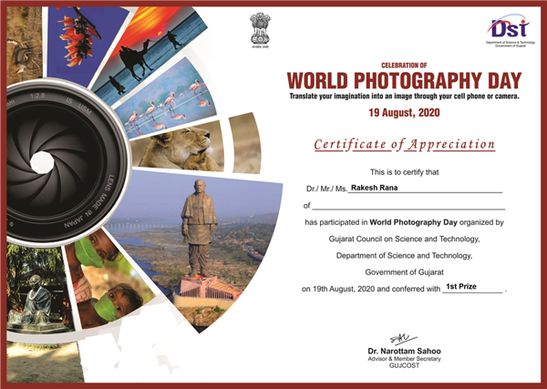 1st PRIZE , WORLD PHOTOGRAPHY DAY19AUGST,2020
THEME - SCIENCE AND TECHNOLOGY,
