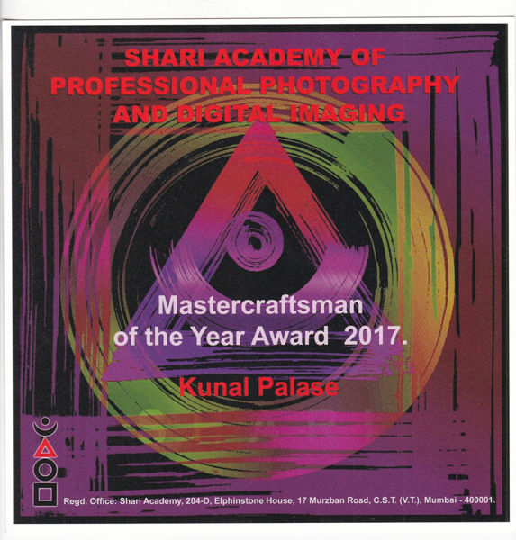 Mastercraftsman of the Year Award from Shari Academy Mumbai India