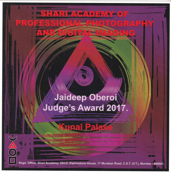 Judge's Award from Shari Academy Mumbai India